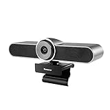 Tenveo Konferenz Webcam mit Mikrofon und Lautsprecher, 1080p HD Konferenzkamera 124-Grad Weitwinkel…