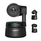 OBSBOT Tiny AI-Powered PTZ Webcam 1080p Full HD 1080p Videokonferenzen, Aufnahme und Streaming, Schwarz