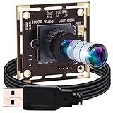 ELP 0.01Lux Kamera 1080P Webcam H.264 Low Light USB Camera Mini Kamera Modul (2.1mm Objektiv Kamera…