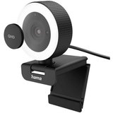 Hama Webcam mit Ringlicht ", QHD, mit Fernbedienung Webcam (Klemm-Halterung)