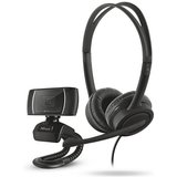 Trust Doba 2in1 Webcam (HD, USB Headset und 720p HD Webcam ideal für Videokonferenzen)