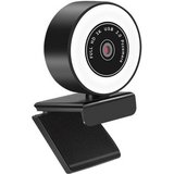Jormftte 4K Webcam mit Ringlicht,Streaming Cam Full HD-Webcam (1 * Kamera 1 * USB-Kabel, Ersetzbar)