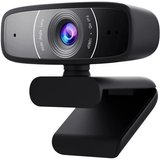 Asus C3 Full HD-Webcam (USB-Kamera, 1080p-Auflösung, 30 FPS, Beamforming-Mikrofon, verstellbarer Befestigungsclip)